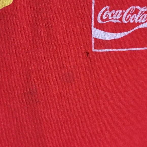 Vintage Small Red COCA-COLA T-Shirt Go For the Real Thing COKE - Picture 4 of 14